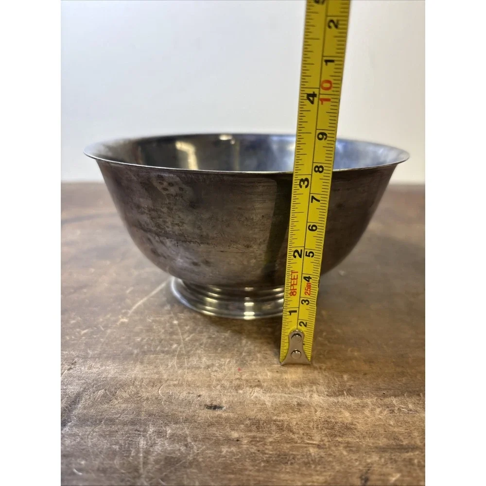 Vtg Sons Of Liberty Bowl By Paul Revere Reproduction Oneida Silversmiths 6